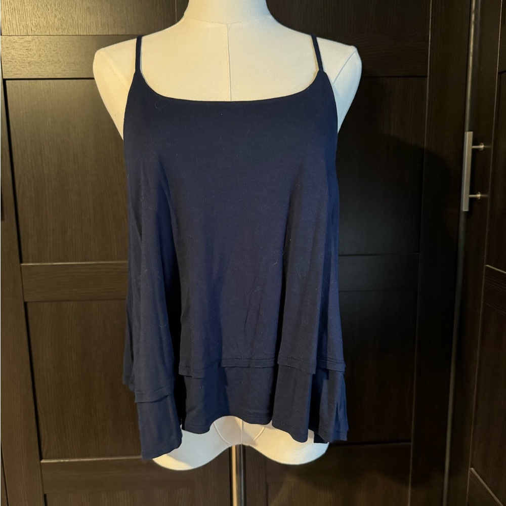 Navy Flirty Cami Tee Luxe GAP Size S